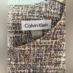 Calvin Klein Multi-Colored Tweed Pencil Dress